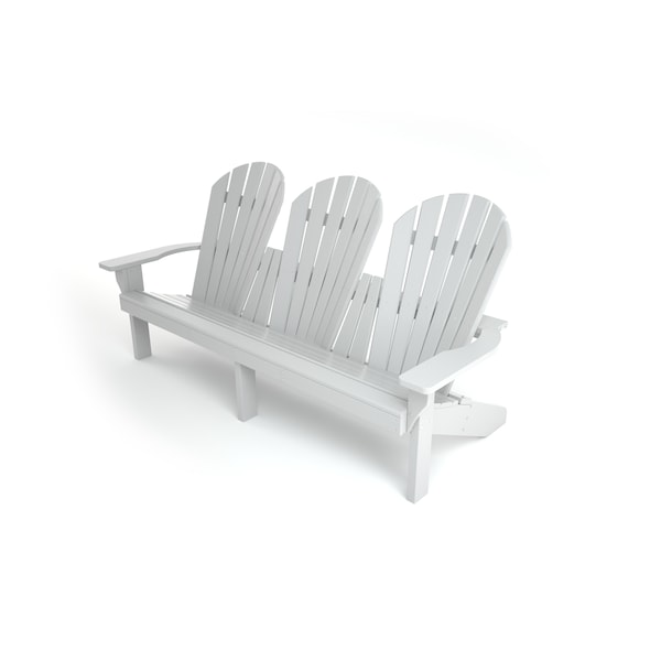 White Grand Isle Adirondack Bench